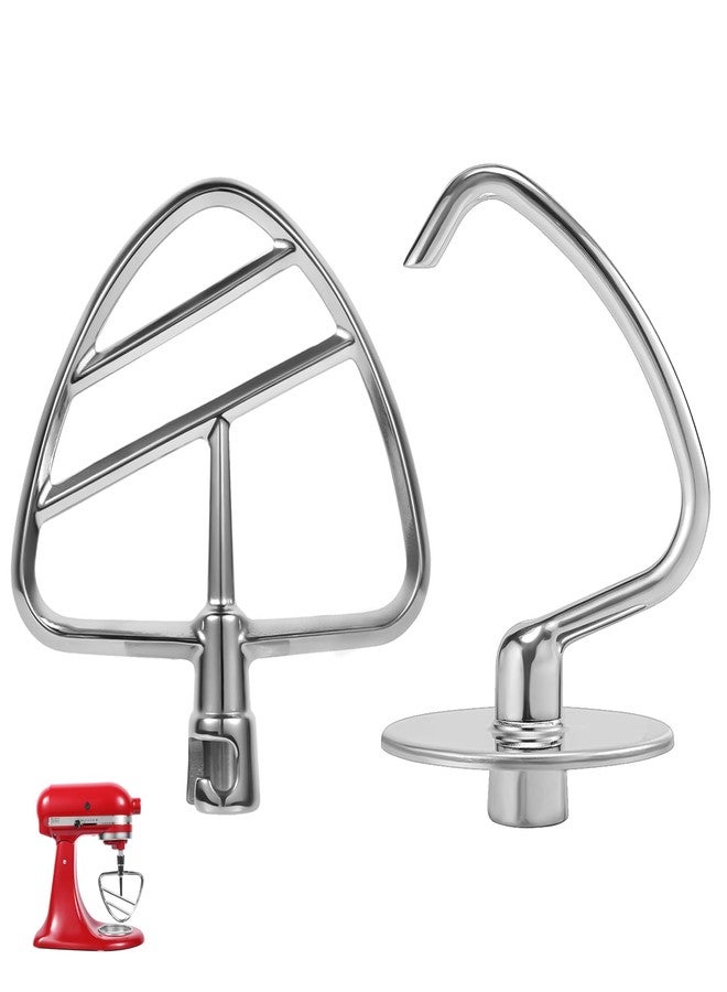 Rafbar Dough Hook & Flat Beater Attachments for KitchenAid 4.5 QT Tilt-Head Stand Mixer, All Parts Dishwasher Safe - Image 1